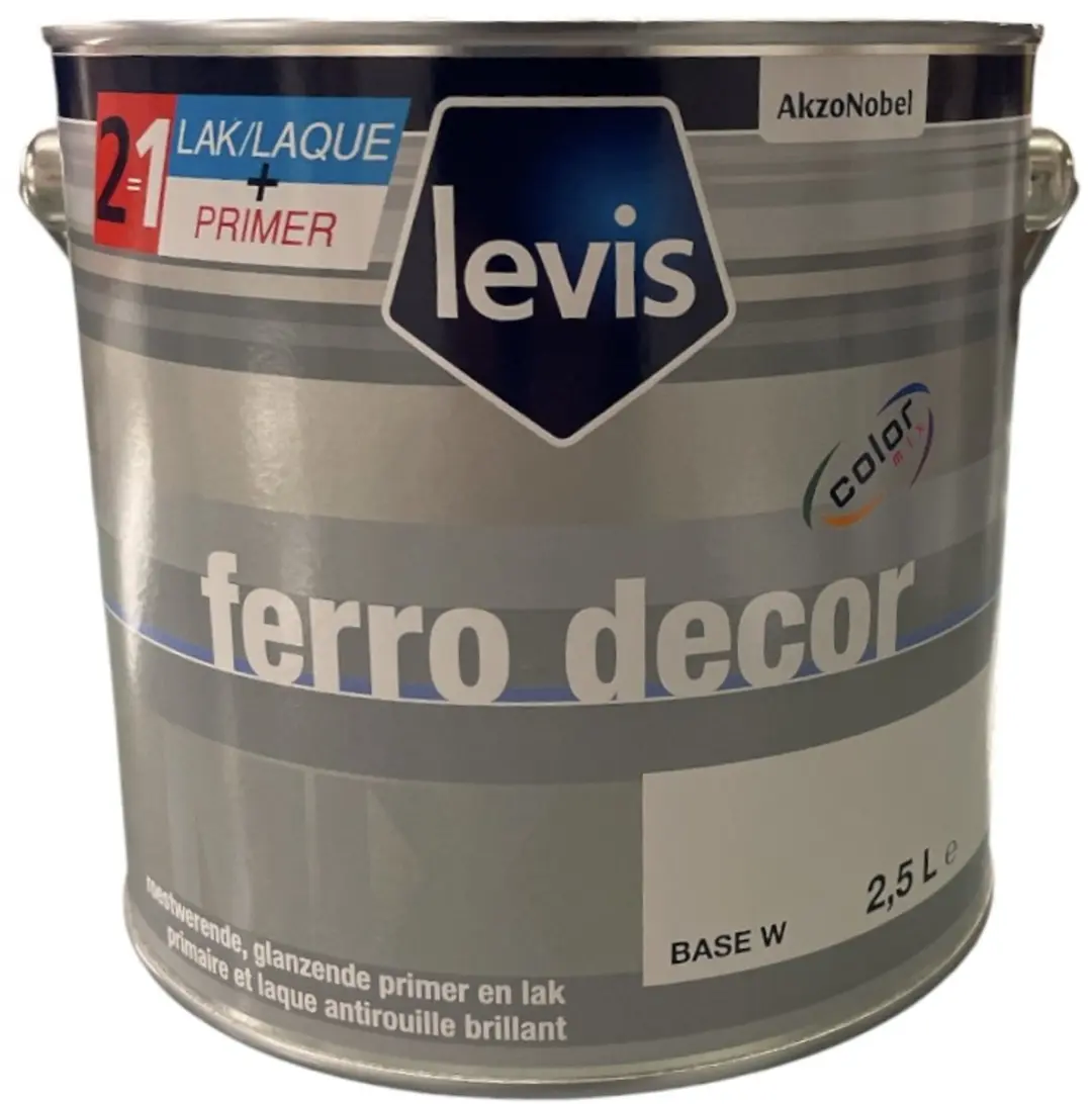 Levi's Ferro Decor Roestwerende Grond- en Afwerklaag 2.5L - RAL 9010