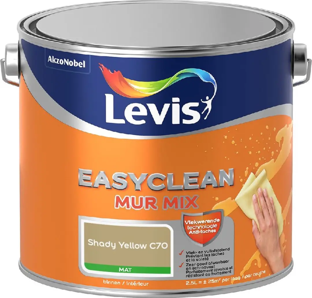 Levi's Easyclean Mur Mat Mix Shady Yellow C70 Mengverf 2,5L