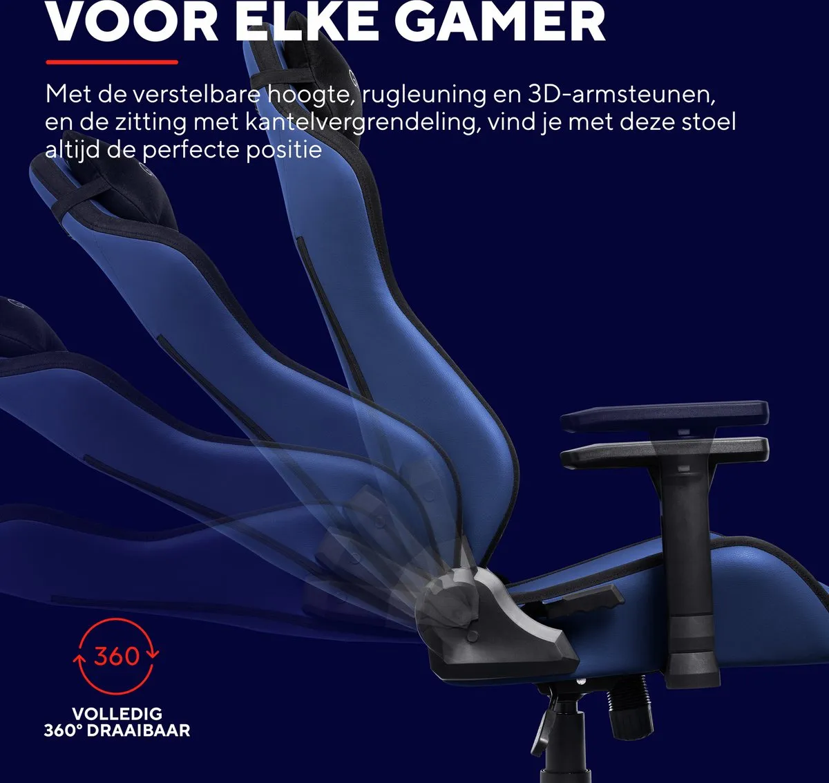 Trust GXT 714B Ruya Gamingstoel - Blauw