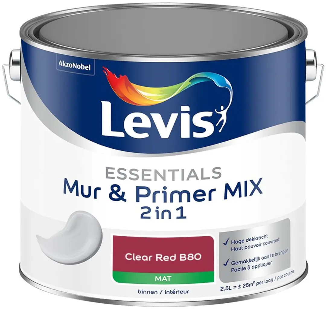 Levi's Essentials Mur & Primer Mix Clear Red B80 Mengverf 2,5L