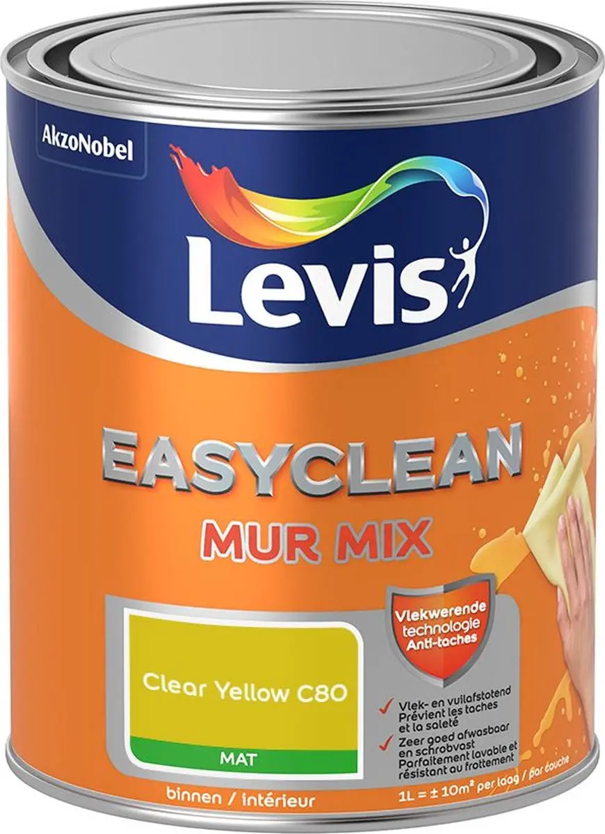 Levi's Easyclean Mur Mat Mix Clear Yellow C80 Mengverf 1L