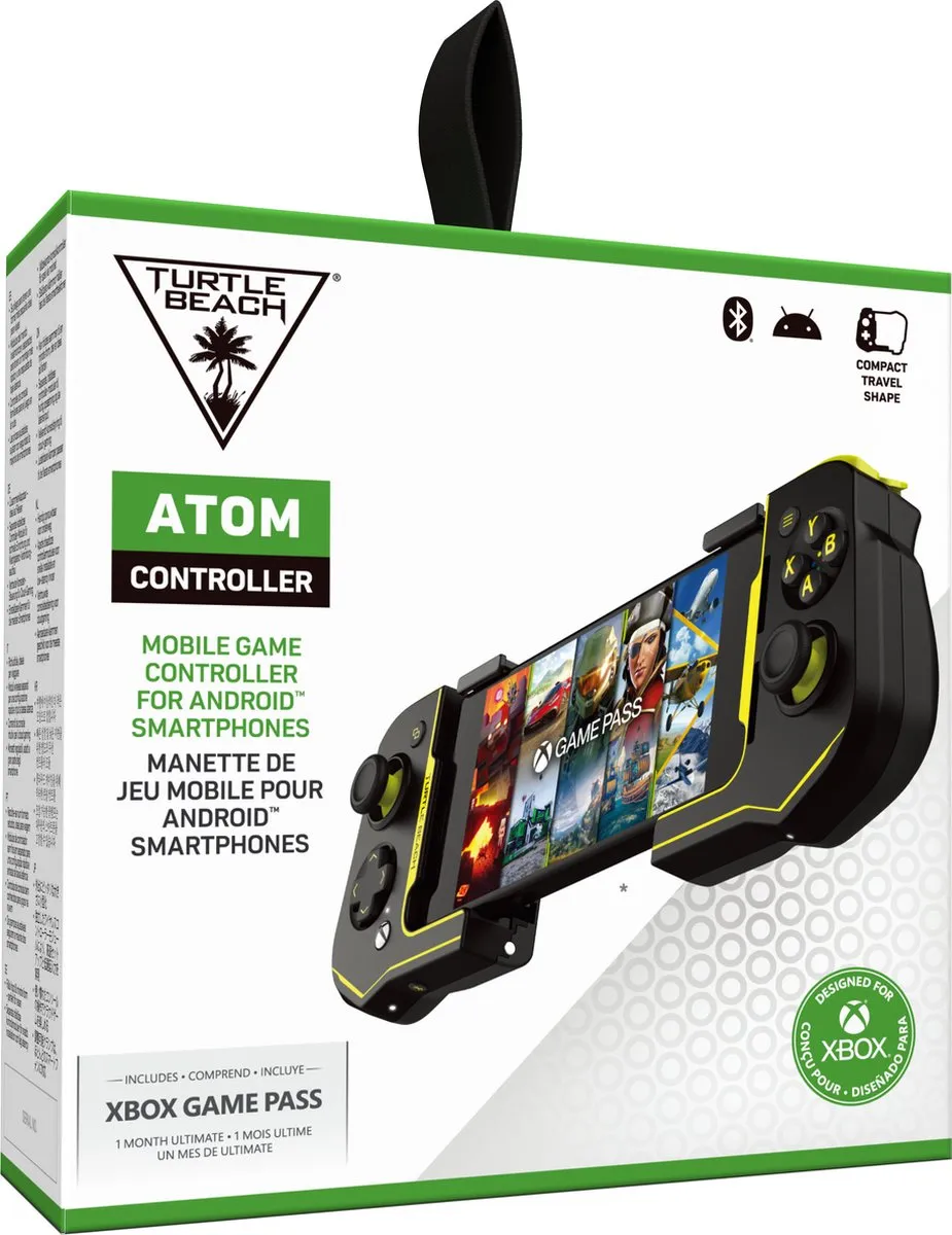 Turtle Beach Atom TURA32.BX.GADA Gamecontroller - Android - Zwart/Geel