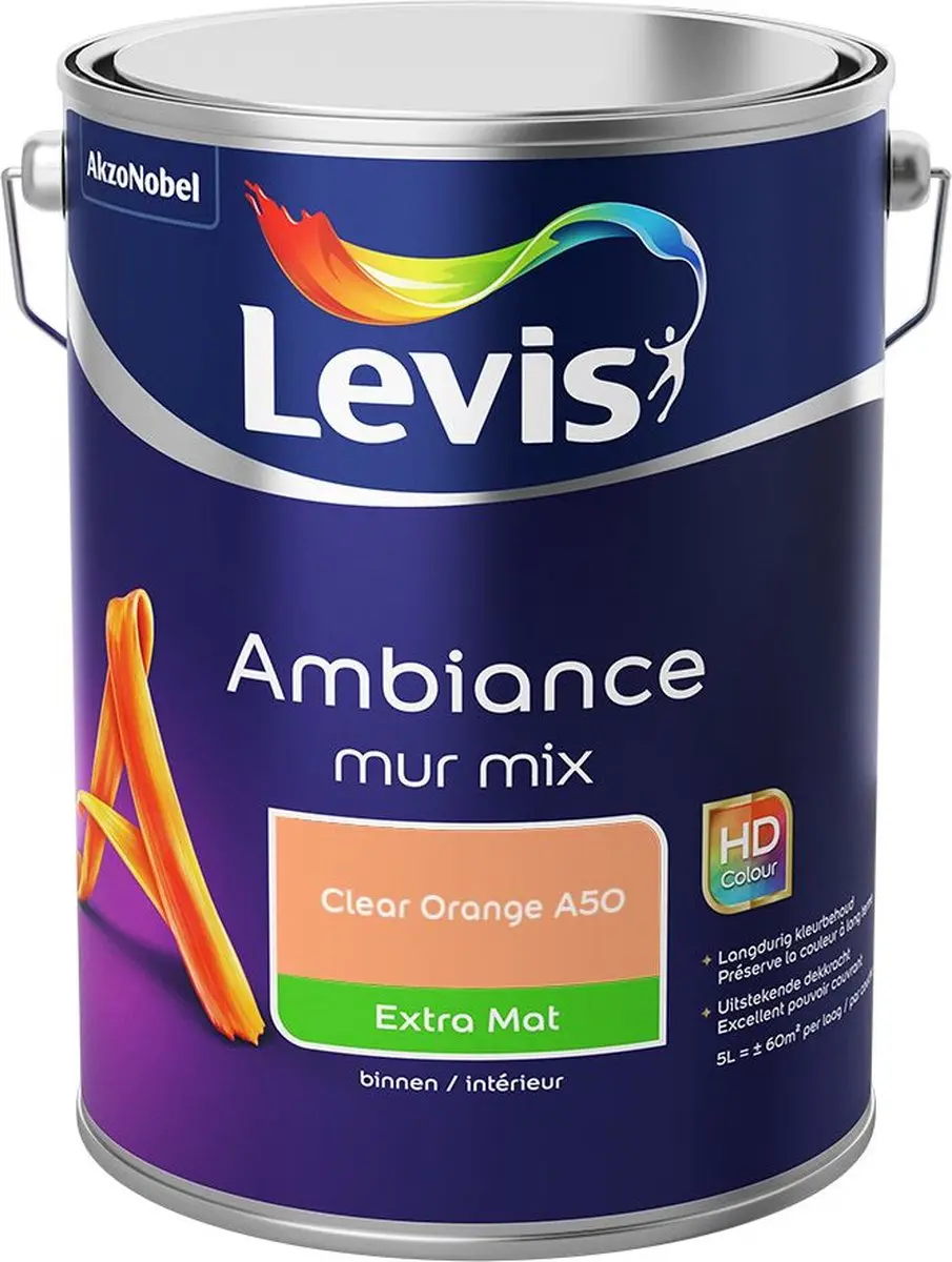 Levi's Ambiance Mur Extra Mat Mix Clear Orange A50 Mengverf 5L