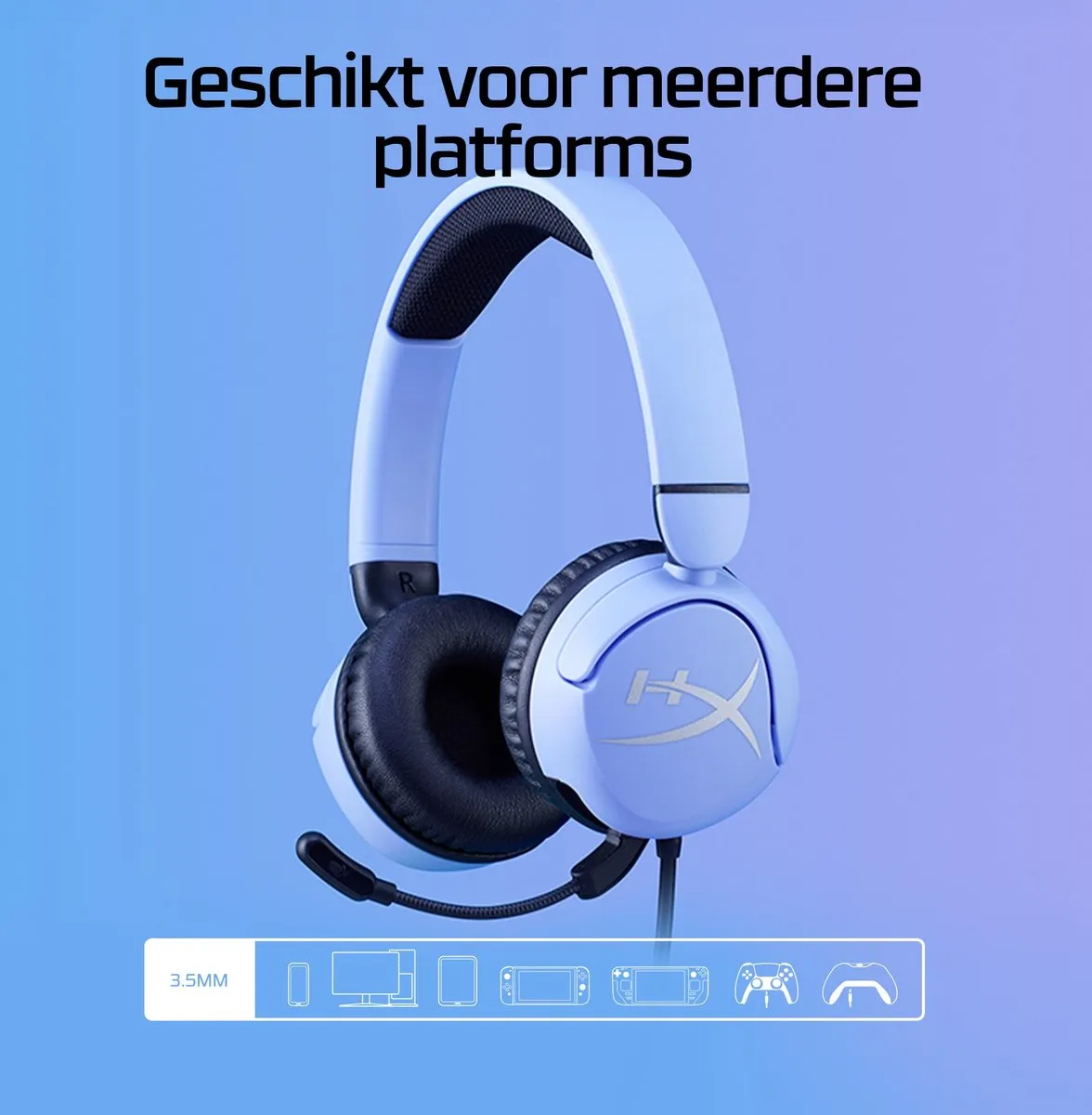 HyperX Cloud Mini Bedrade Gaming Headset 7G8F5AA - Paars Lavender