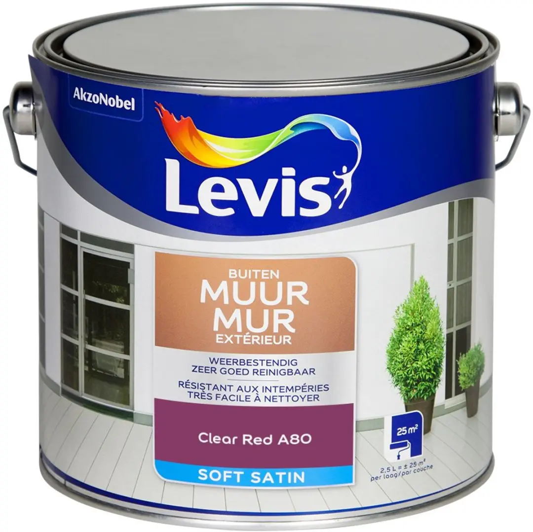 Levi's Muur Buiten Mix Clear Red A80 Mengverf 2,5L