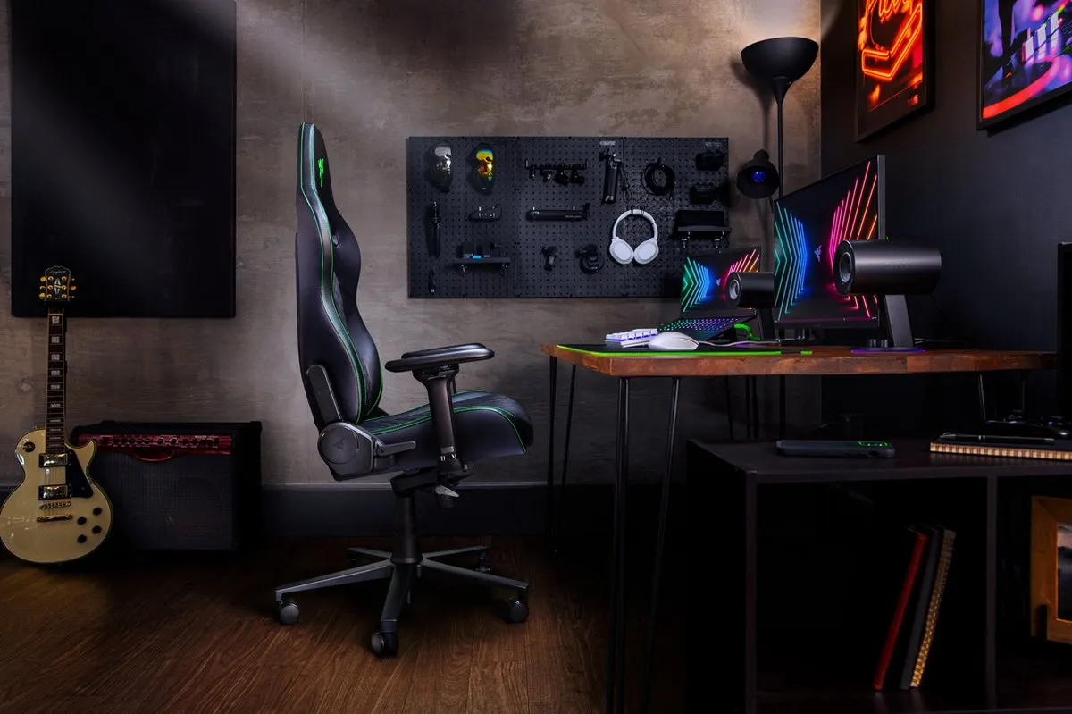 Razer Enki RZ38-03720100-R3G1 Gaming Stoel - Rugsteun & Schouderbogen - Zwart/Groen - afbeelding 6 van 6