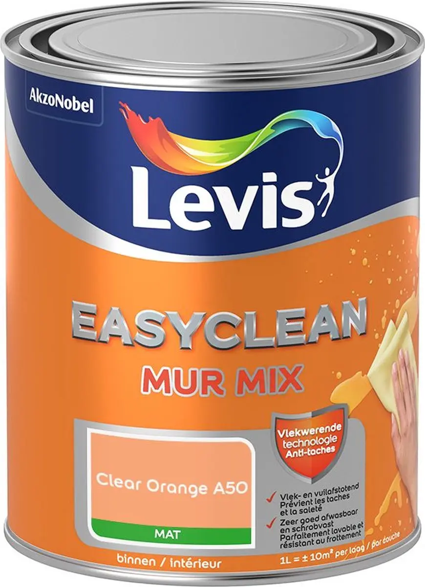 Levi's Easyclean Mur Mat Mix Clear Orange 1L