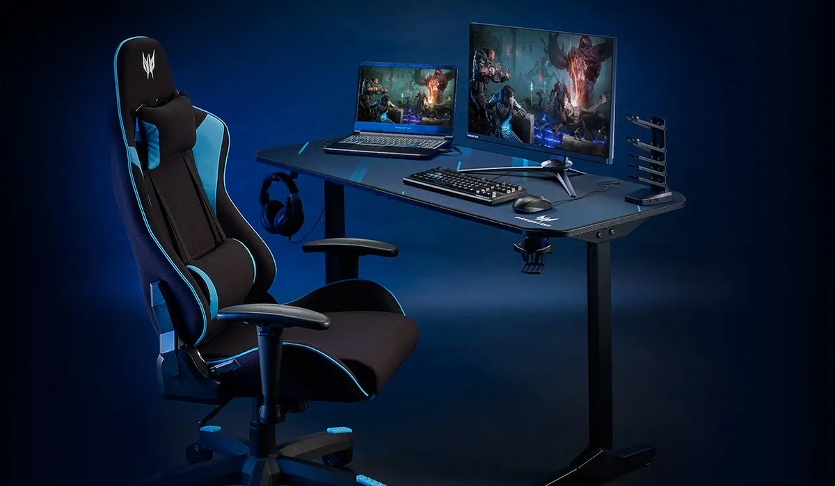 Acer Predator Rift Lite GP.GCR11.00C Gamestoel - 120kg - Zwart/Blauw - afbeelding 6 van 6