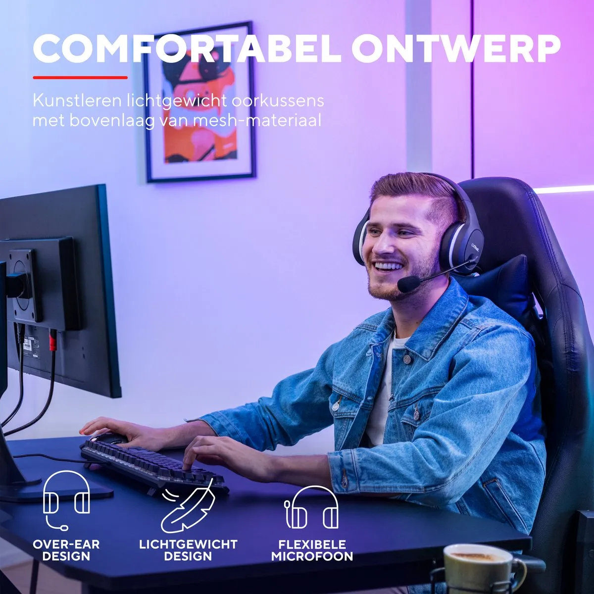 Trust GXT 391 Thian Draadloze Gaming Headset - PS4/PS5 - Zwart