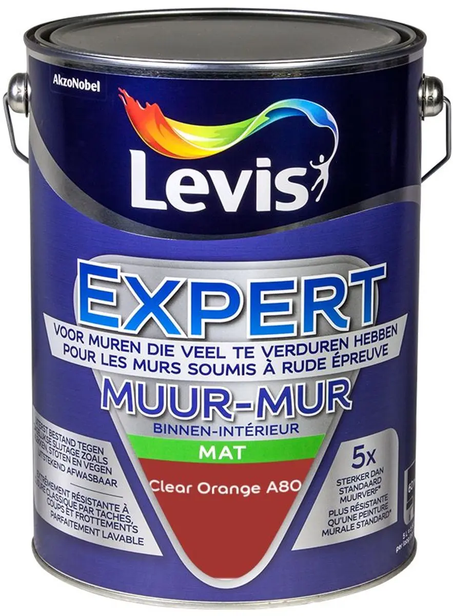 Levi's Expert Muur Binnen Mix Clear Orange A80 Mengverf 5L