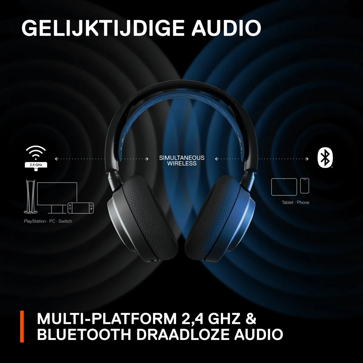 SteelSeries Arctis Nova 7P Gaming Headset - Zwart