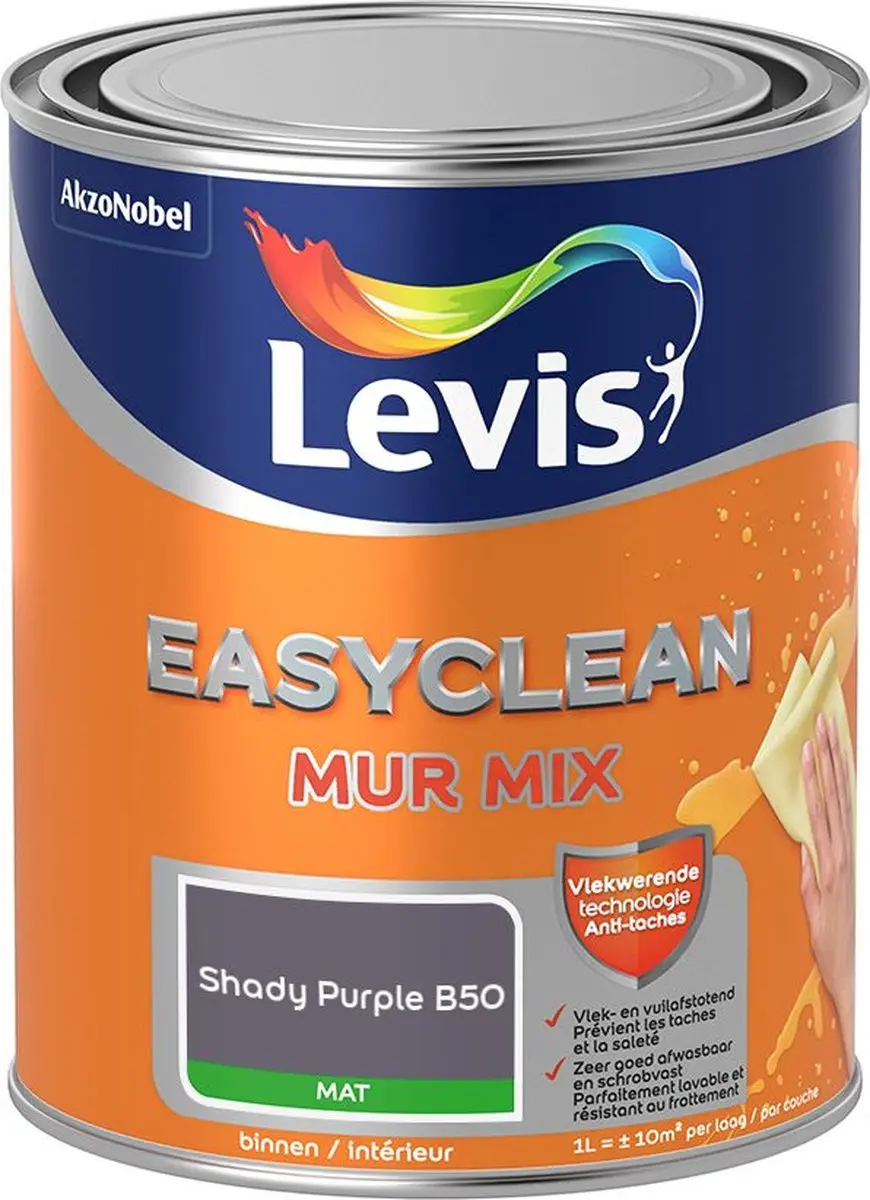 Levi's Easyclean Mur Mat Mix Shady Purple B50 Mengverf 1L