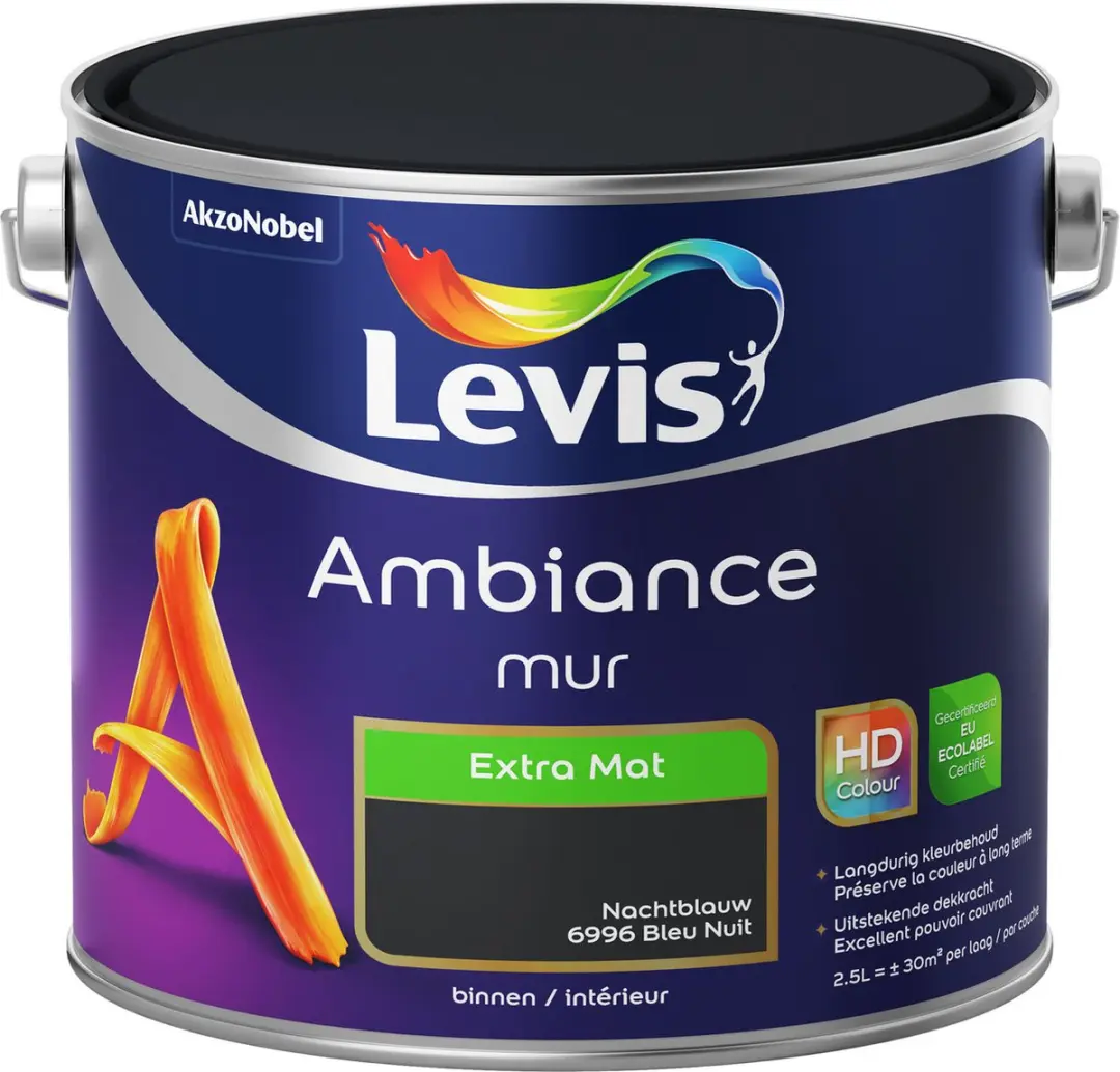 Levi's Ambiance Mur Extra Mat Nachtblauw 2,5L
