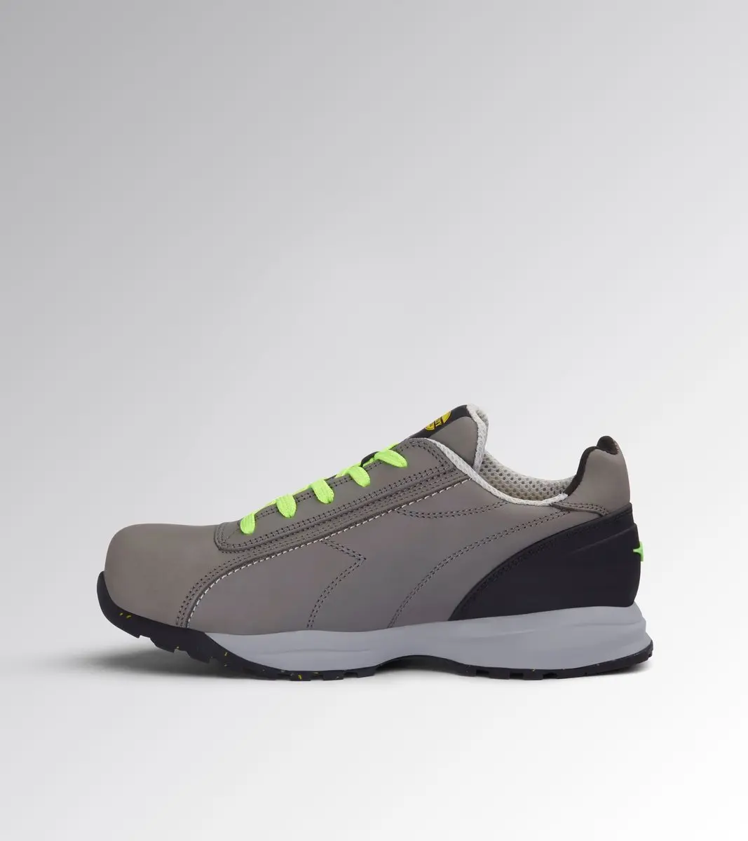 Diadora GLOVE MDS LOW S3S Werkschoenen - 44 - Coal/Groen Fluorescerend