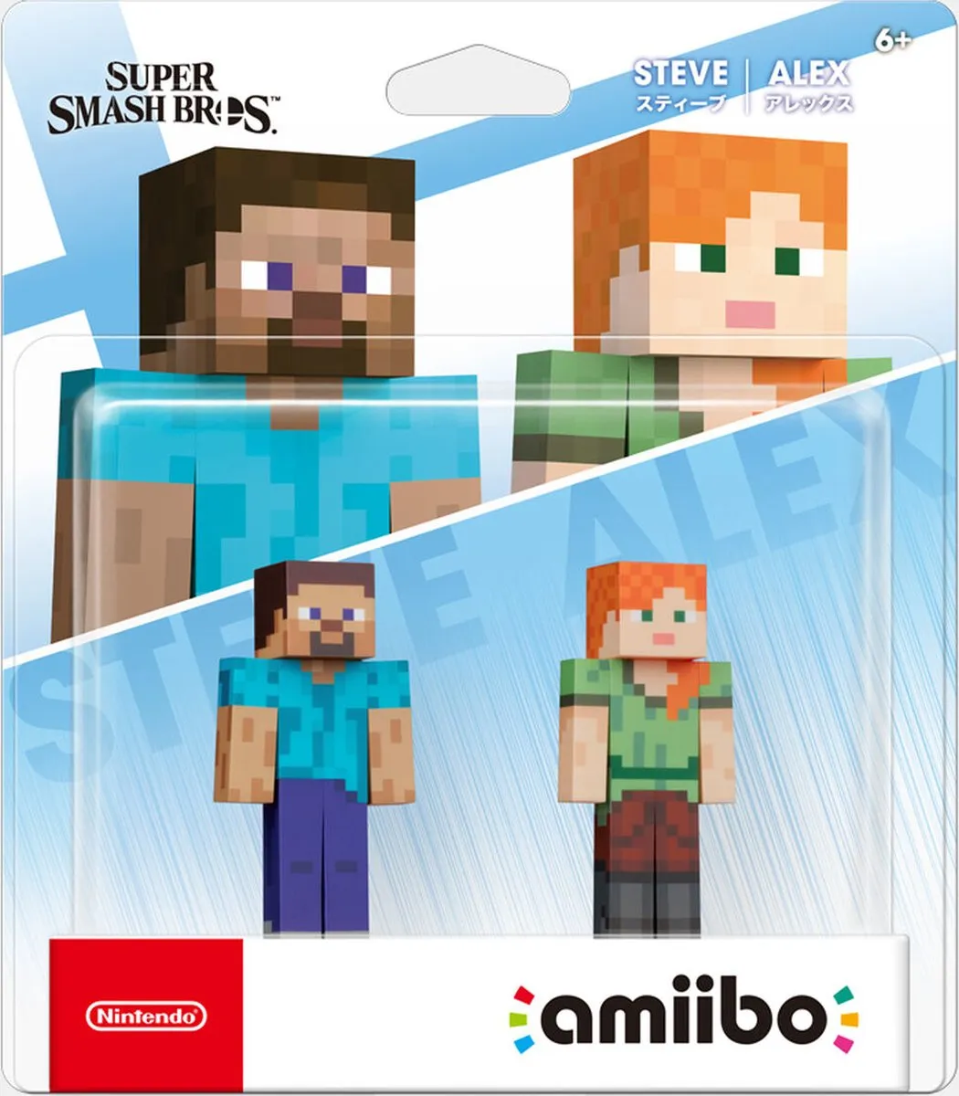Nintendo Amiibo Steve & Alex 2-in-1 - Super Smash Bros - 2 Stuks