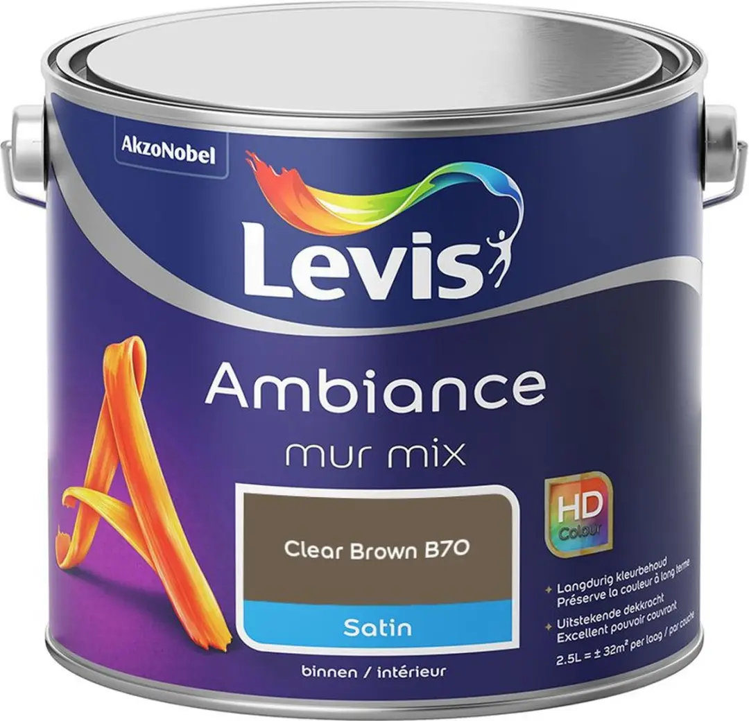 Levi's Ambiance Mur Satin Mix Clear Brown B70 Mengverf 2,5L