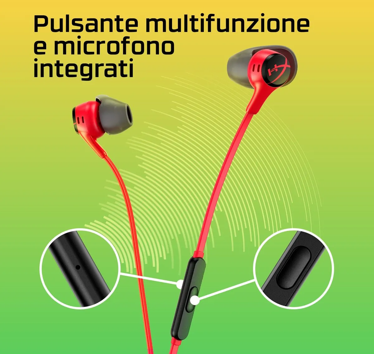 HyperX Cloud Earbuds II 705L8AA Gaming Oortjes - Rood