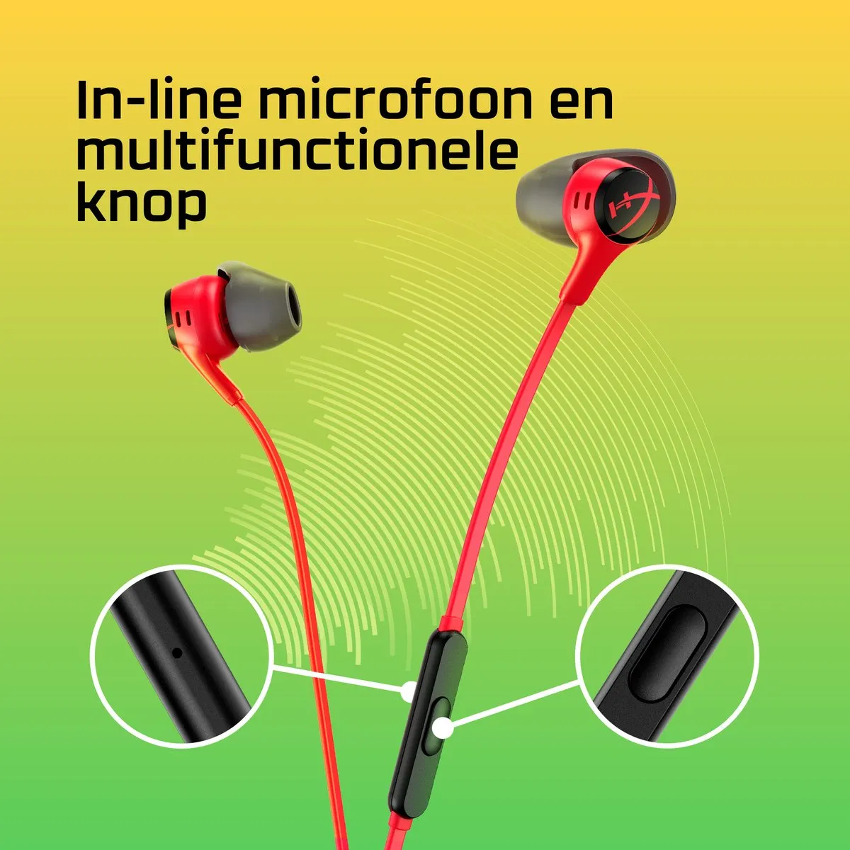 HyperX Cloud Earbuds II 705L8AA Gaming Oortjes - Rood