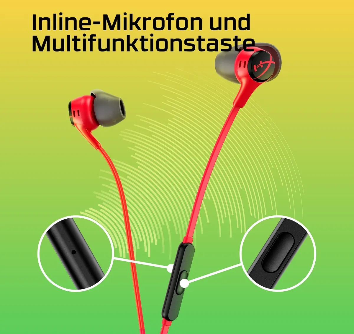 HyperX Cloud Earbuds II 705L8AA Gaming Oortjes - Rood