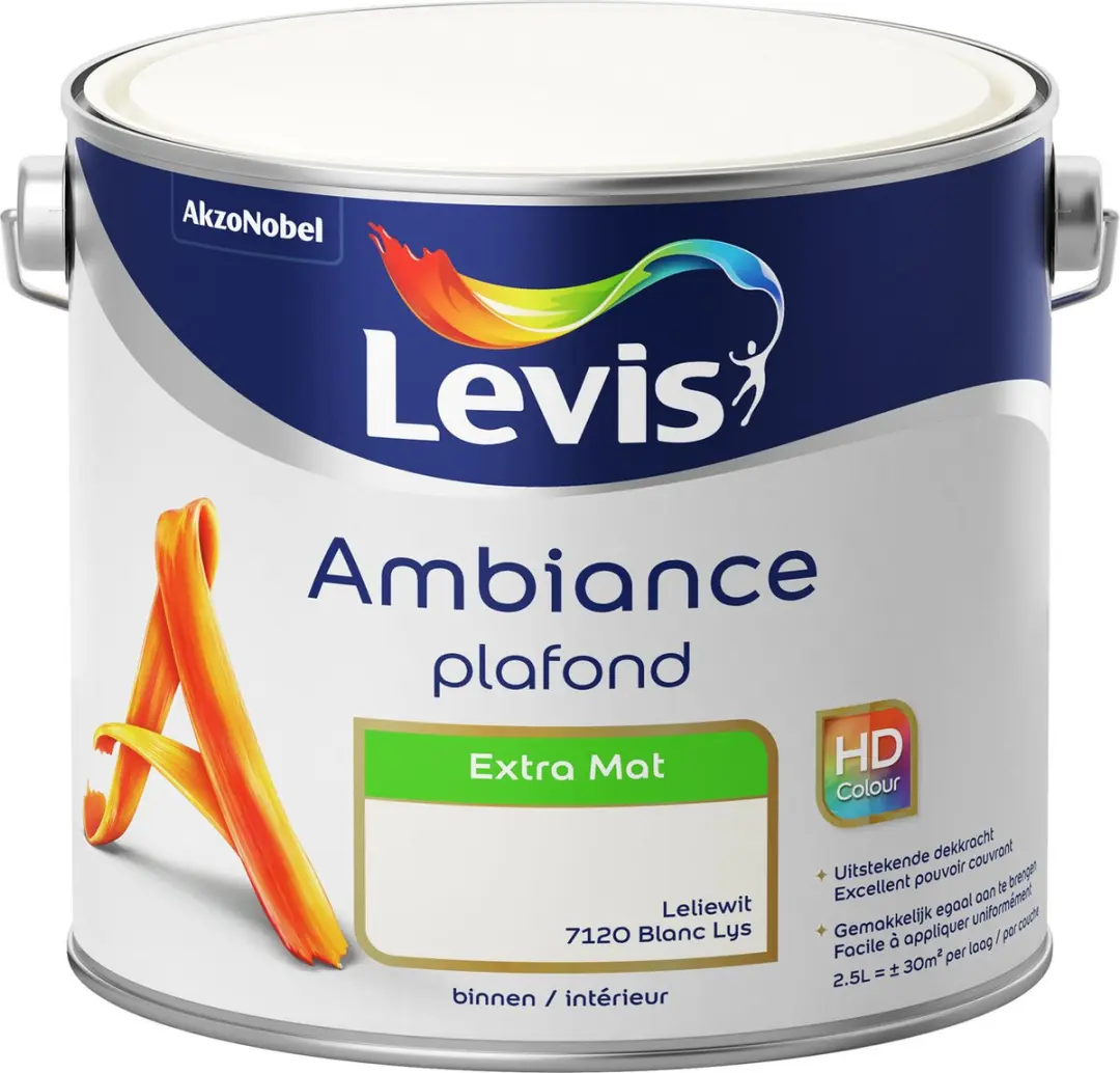 Levi's Ambiance Plafondverf Leliewit 2,5L
