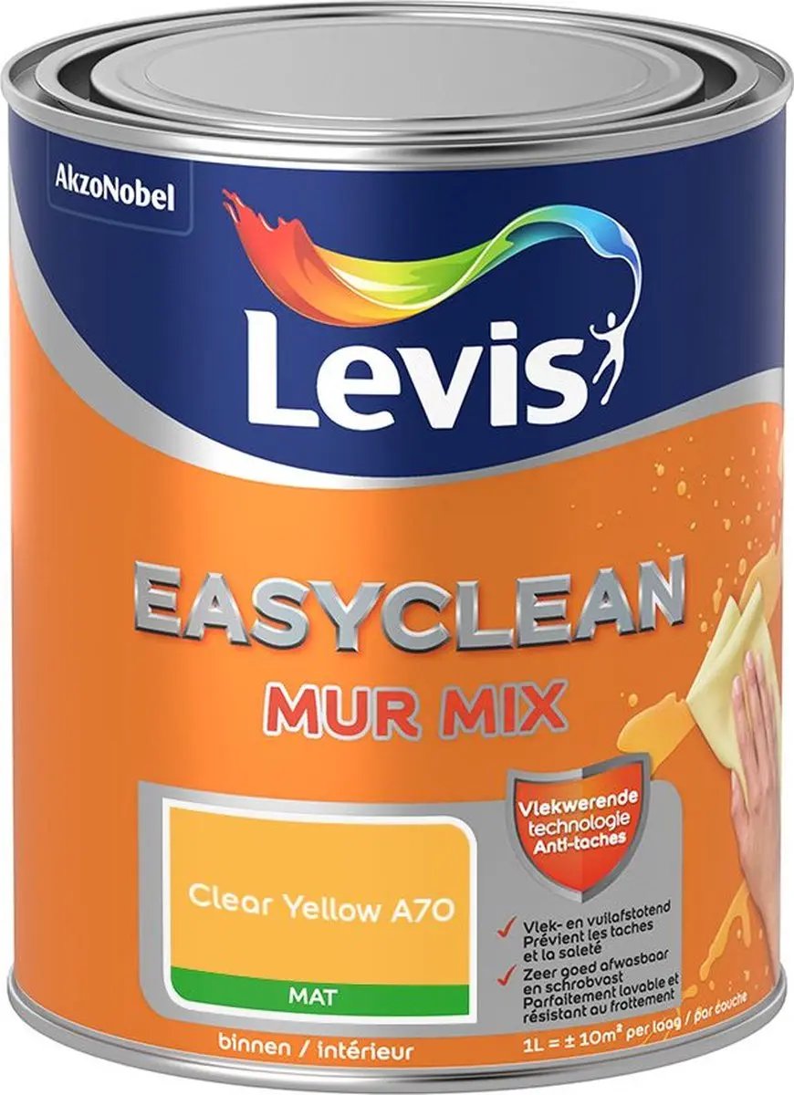 Levi's Easyclean Mur Mat Mix Clear Yellow A70 Mengverf 1L