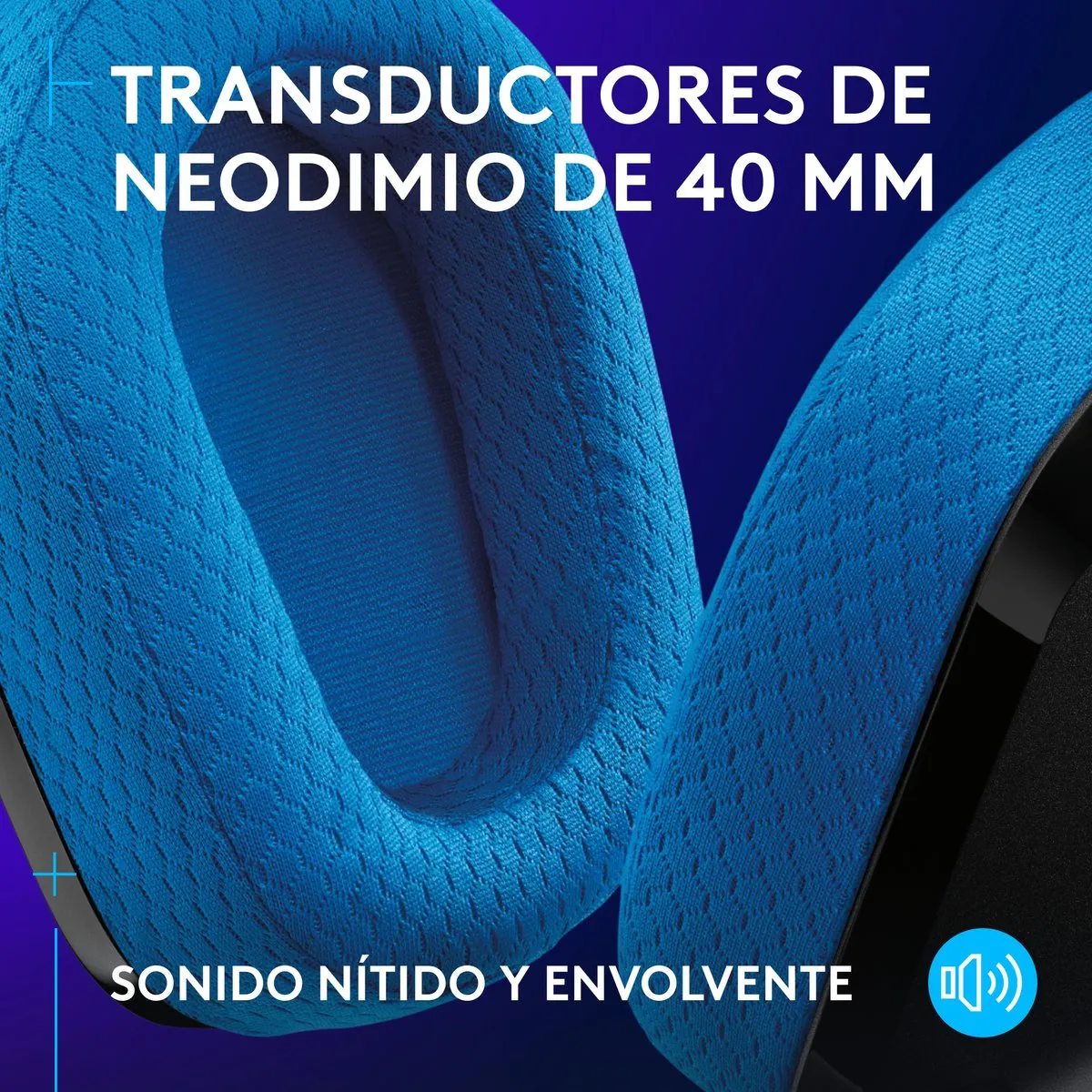 Logitech G G535 Draadloze Headset - 40mm Drivers - Zwart/Blauw