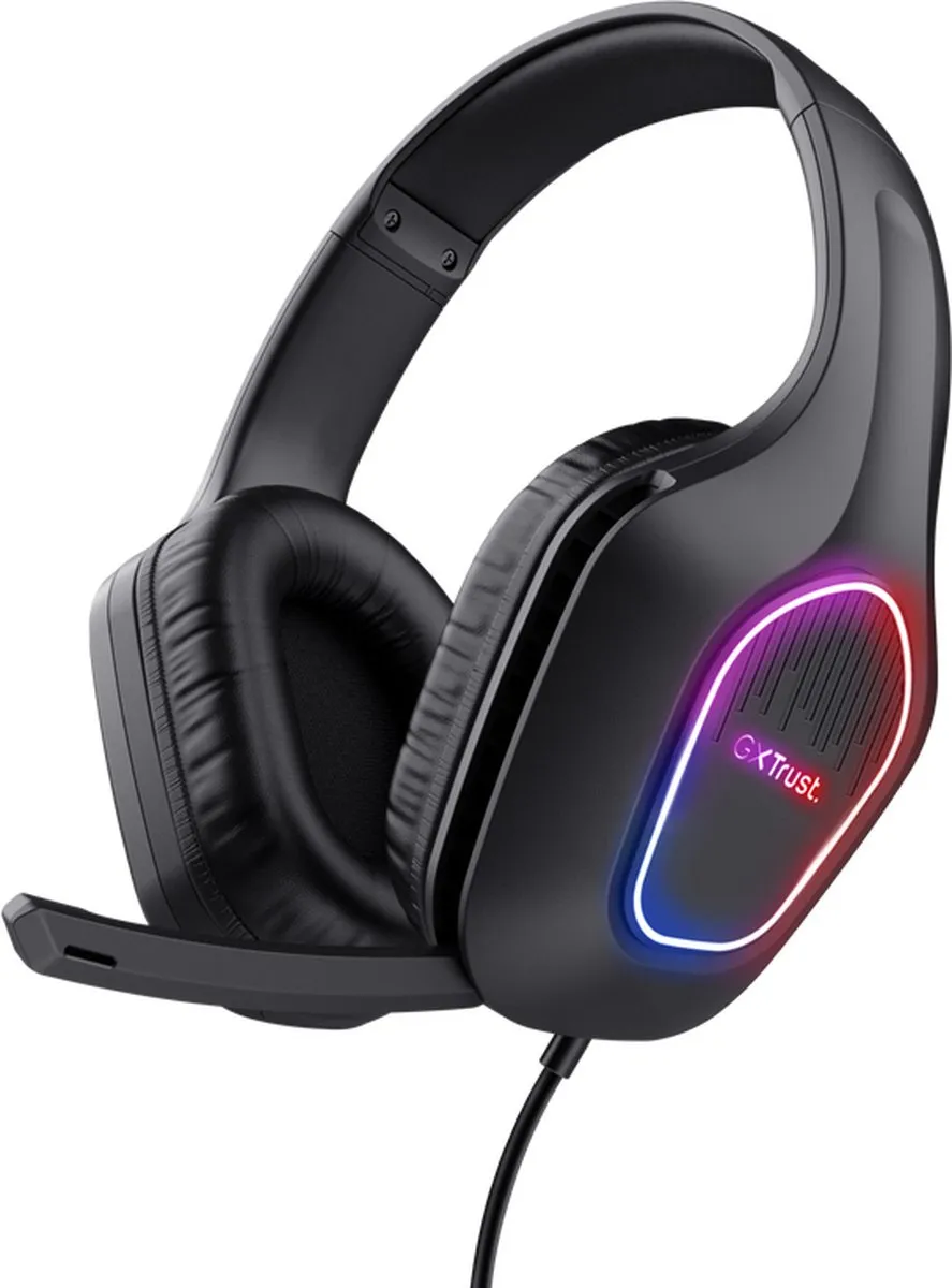 Trust GXT 416 Zirox LED Gaming Headset - PS5/PS4/PC - 50mm Drivers - Zwart