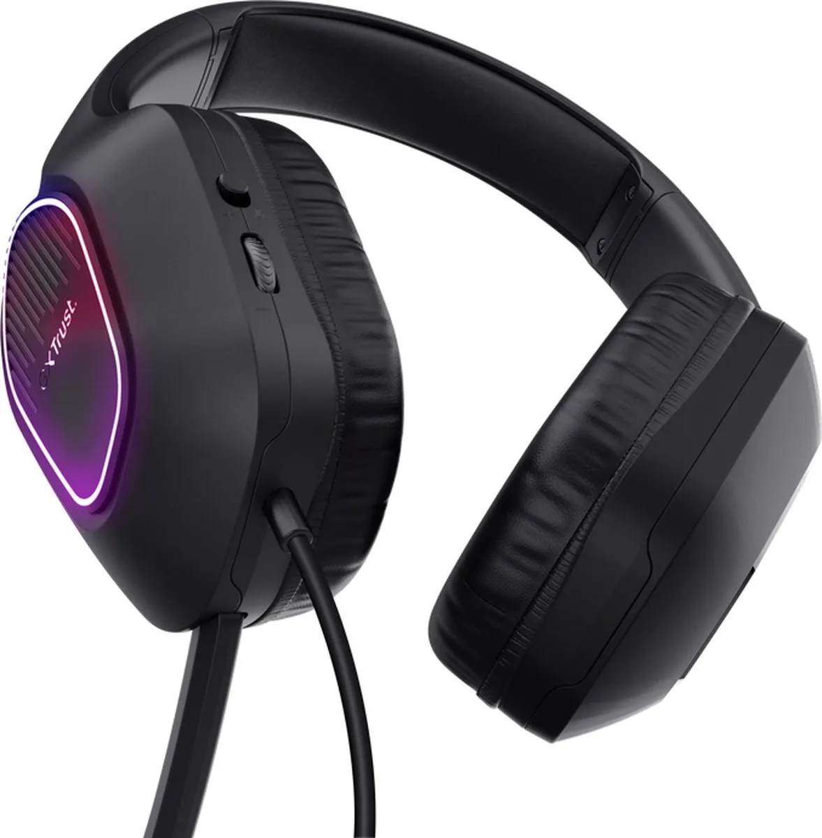 Trust GXT 416 Zirox LED Gaming Headset - PS5/PS4/PC - 50mm Drivers - Zwart - afbeelding 6 van 6
