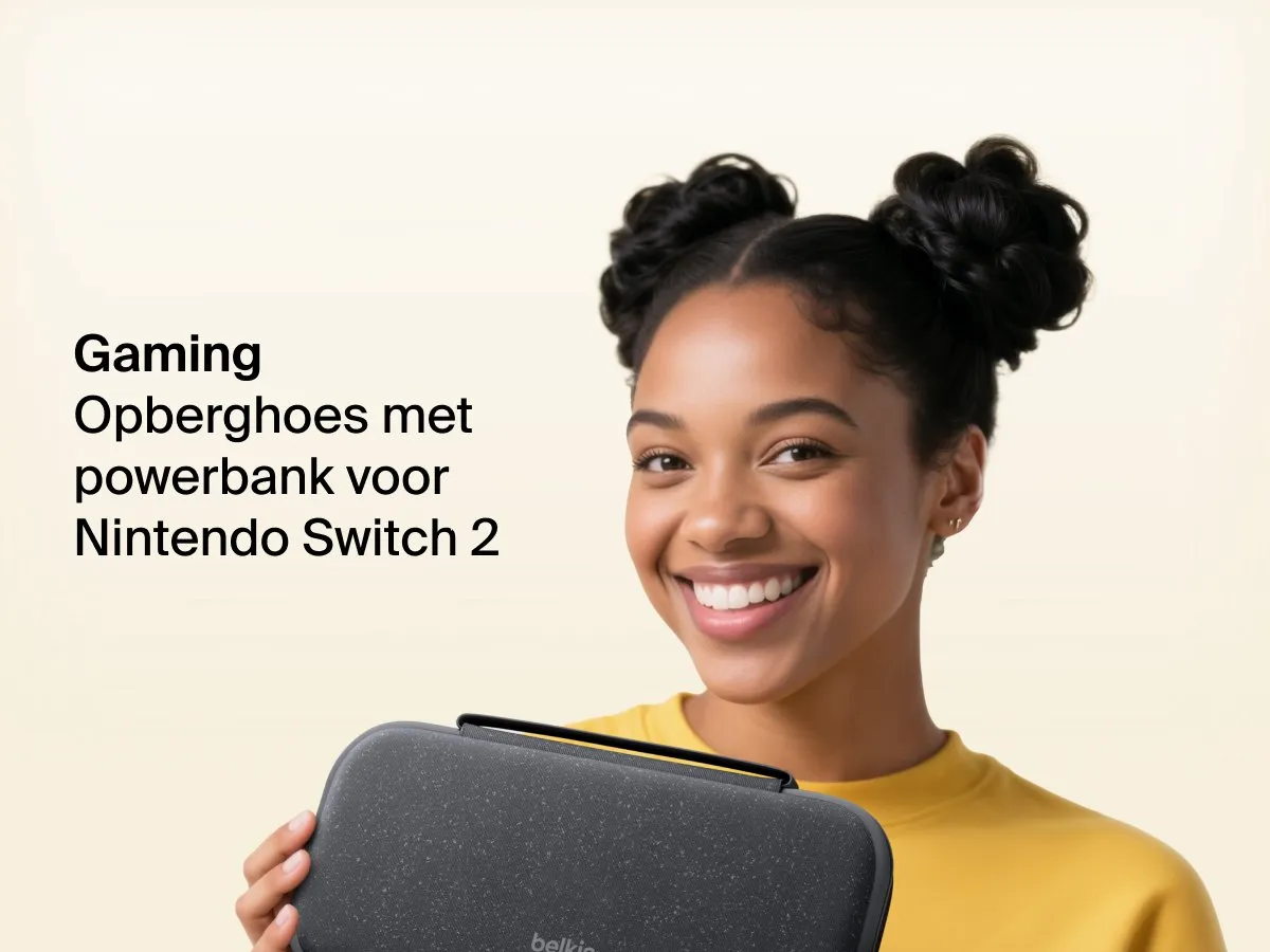 Belkin Gaming Nintendo Switch 2 Beschermhoes met AirTag vak – Antraciet