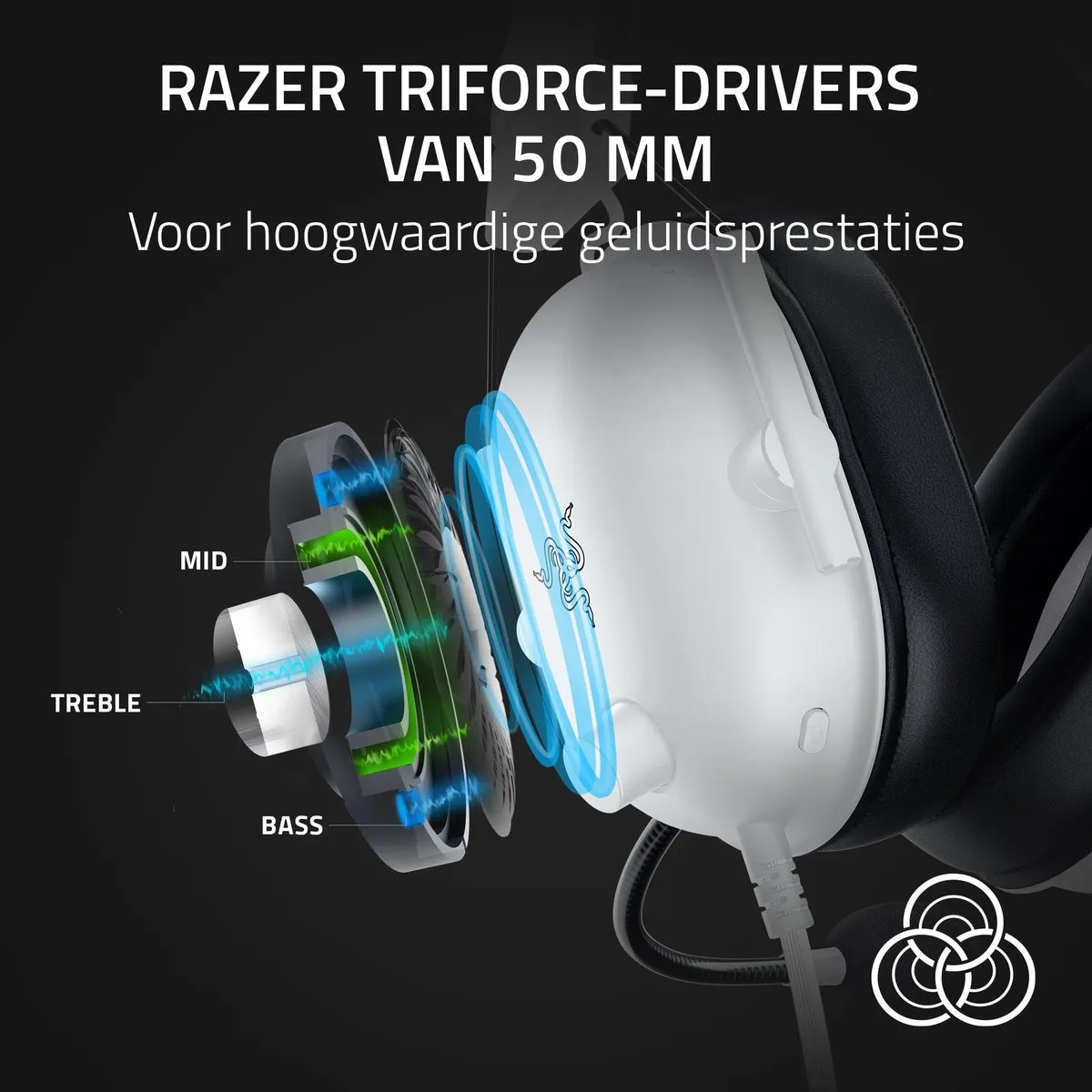 Razer BlackShark V2 X Gaming Headset Wit - RZ04-03241700-R3M1
