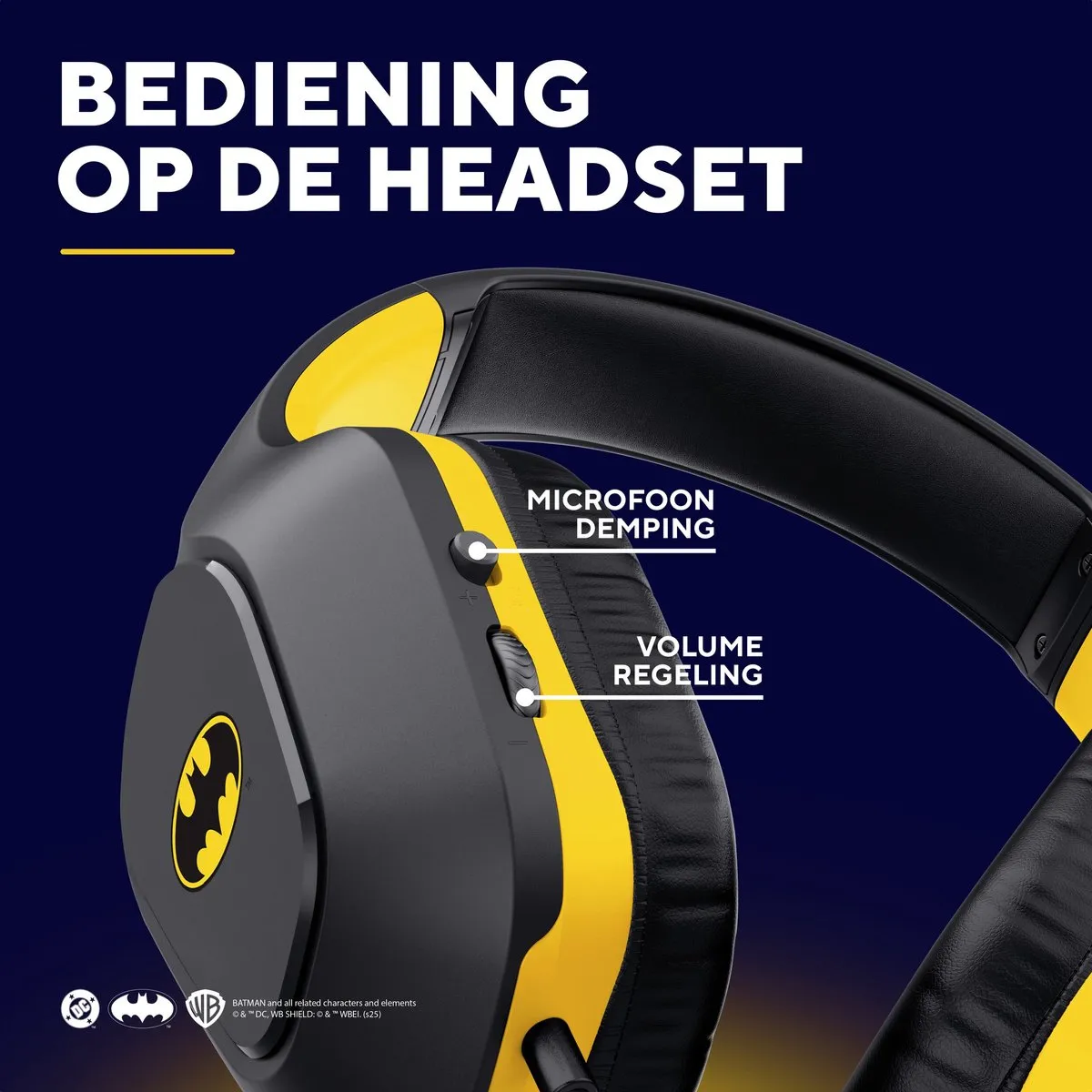 Trust GXT 415BM Zirox Gaming Headset - 50mm Drivers - Batman Zwart
