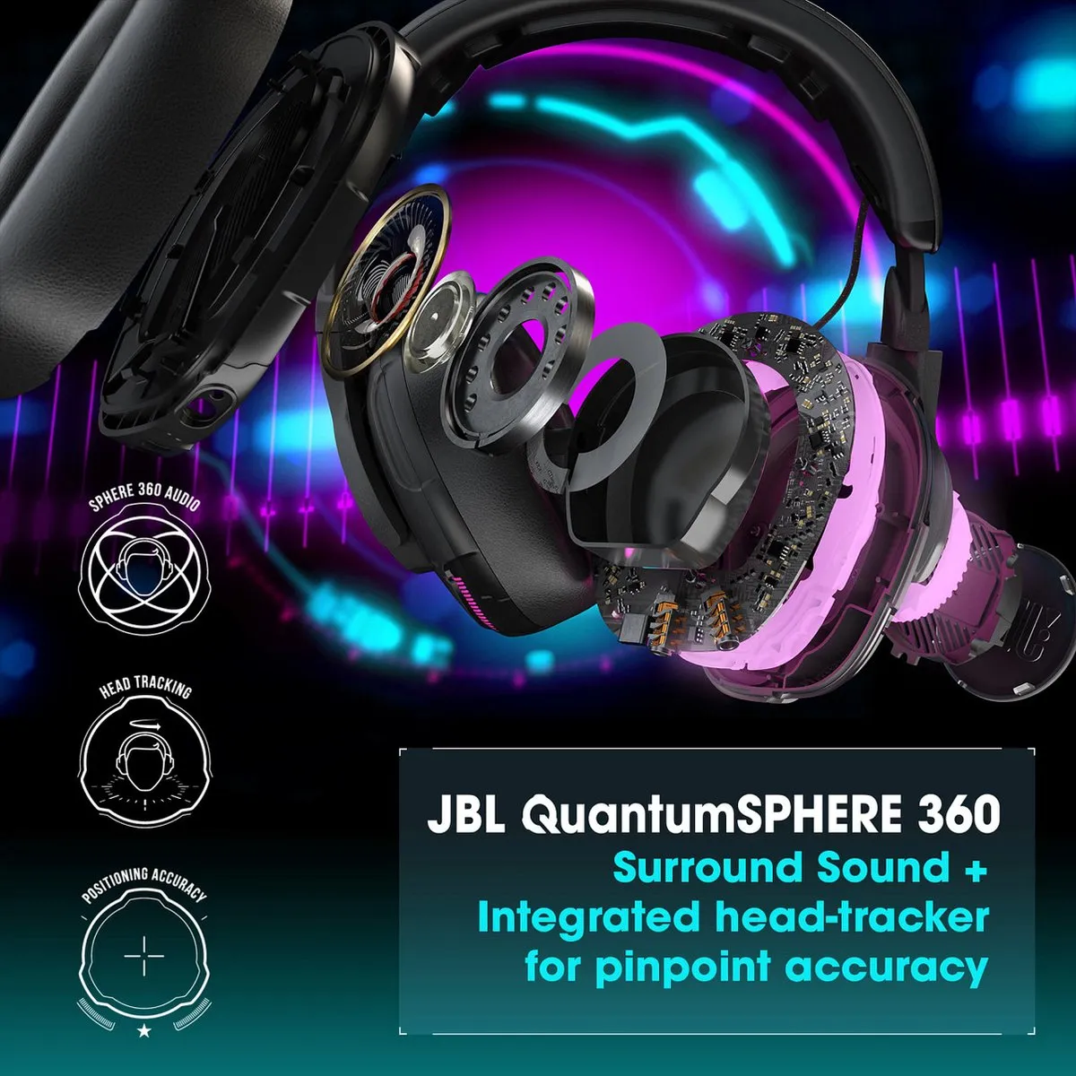 JBL Quantum ONE Gaming Headset - Zwart