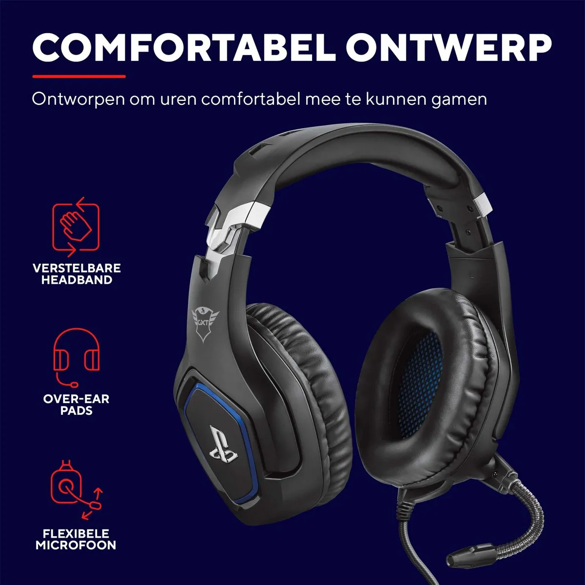 Trust GXT 488 Forze Gaming Headset - Zwart - afbeelding 6 van 6