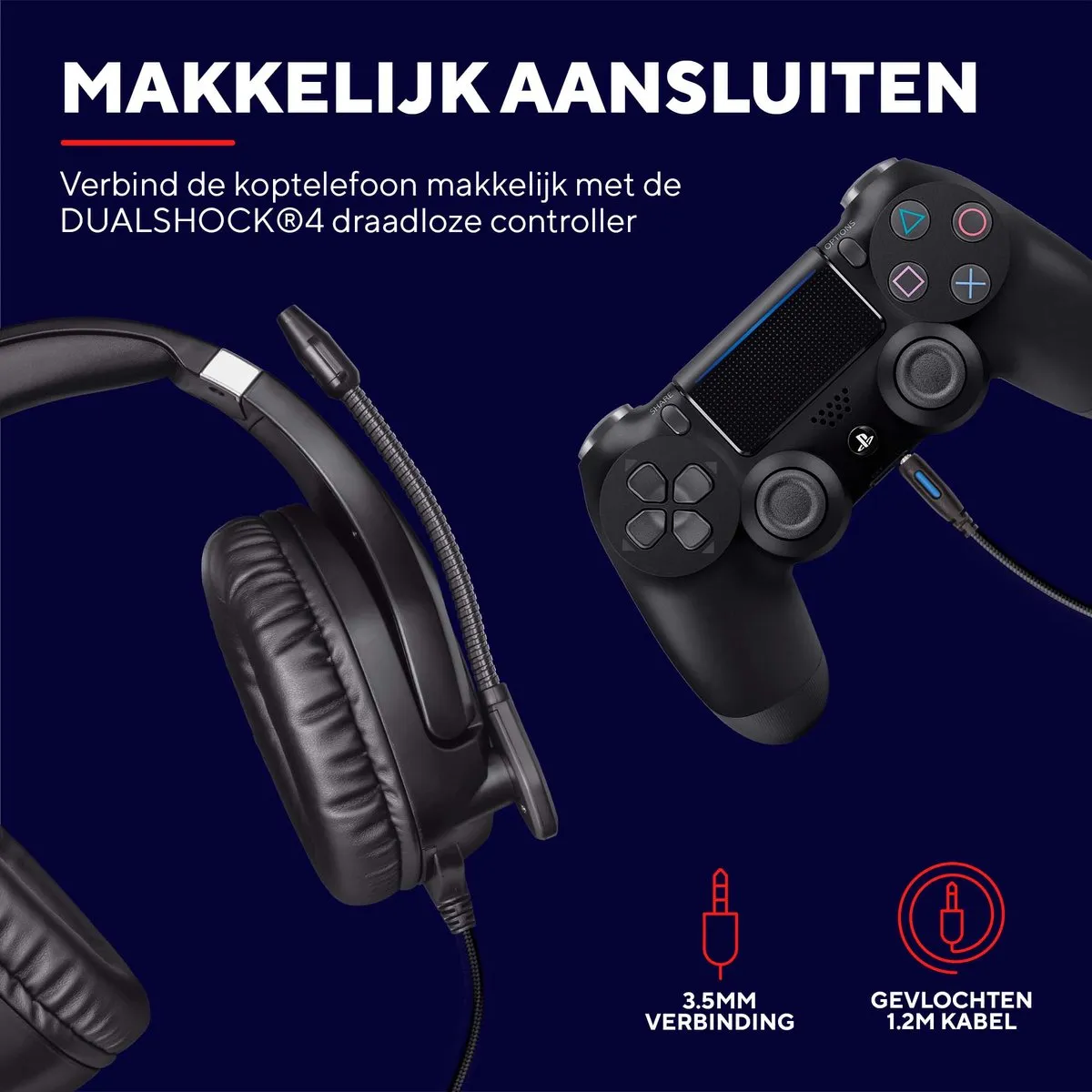 Trust GXT 488 Forze - Gaming headset voor PS4 Official licenced - 3.5mm aansluiting - Zwart