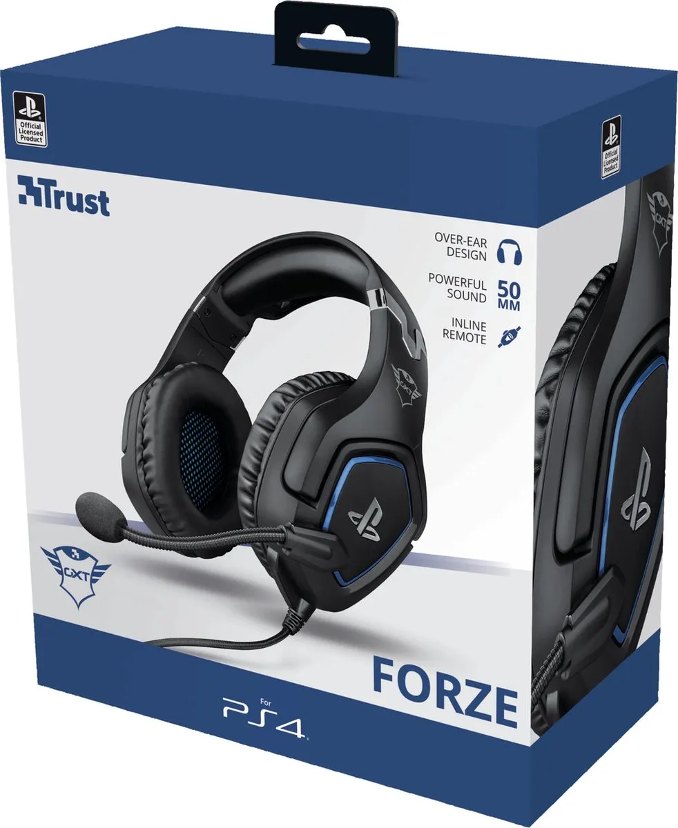 Trust GXT 488 Forze - Gaming headset voor PS4 Official licenced - 3.5mm aansluiting - Zwart