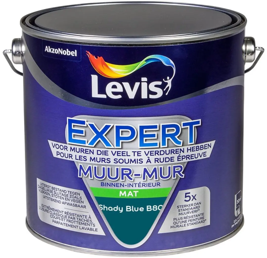 Levi's Expert Muur Binnen Mix Shady Blue B80 Mengverf 2,5L