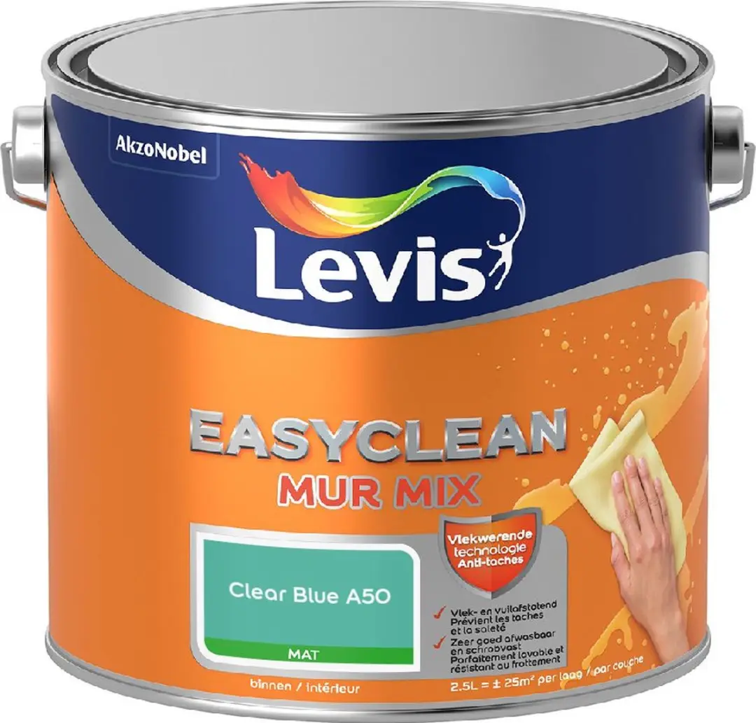 Levi's Easyclean Mur Mat Mix Clear Blue A50 Mengverf 2,5L