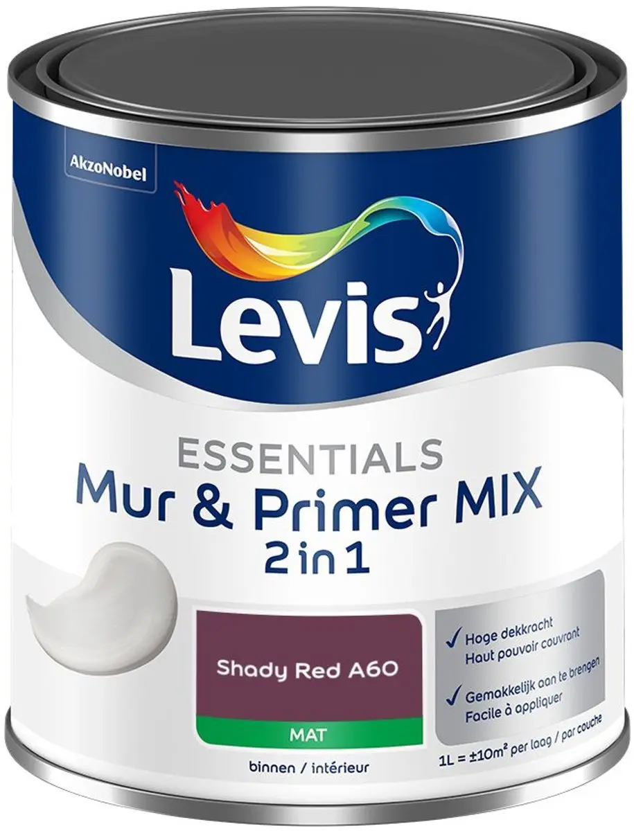 Levi's Essentials Mur & Primer Mix Shady Red A60 Mengverf 1L