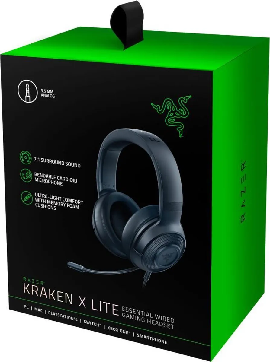 Razer Kraken X Lite RZ04-02950100 Gaming Headset - Zwart