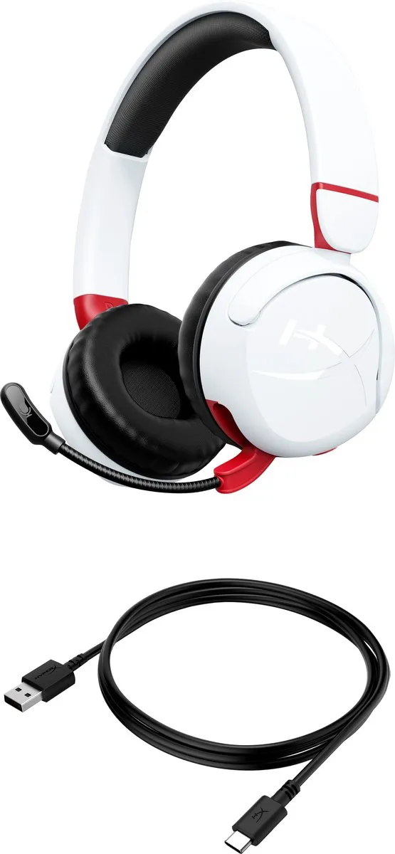 HyperX Cloud Mini 7G8F2AA Draadloze Gaming Headset - Wit - afbeelding 6 van 6