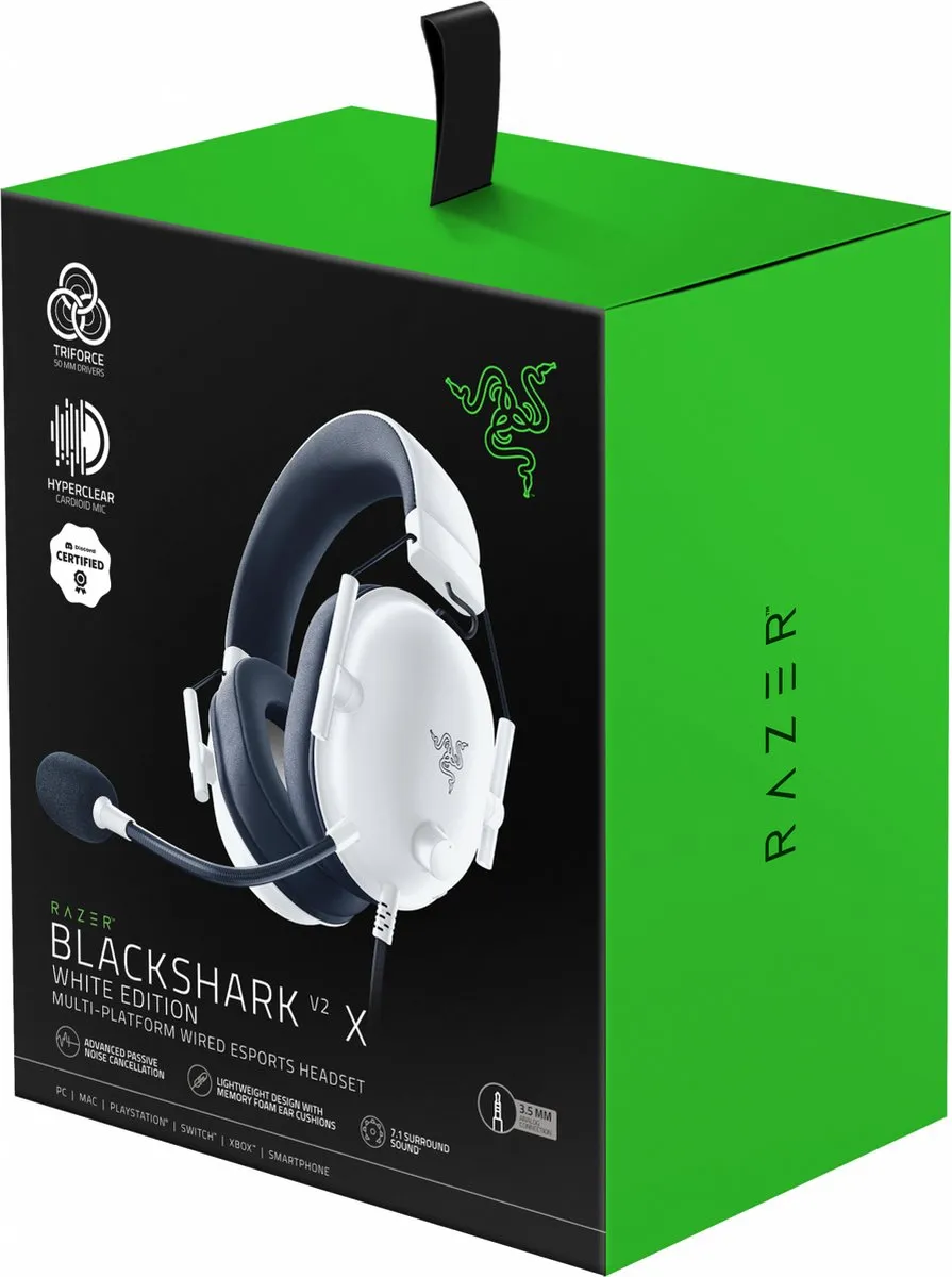 Razer Blackshark V2 X Headset RZ04-03240700-R3M1 - Wit - afbeelding 6 van 6