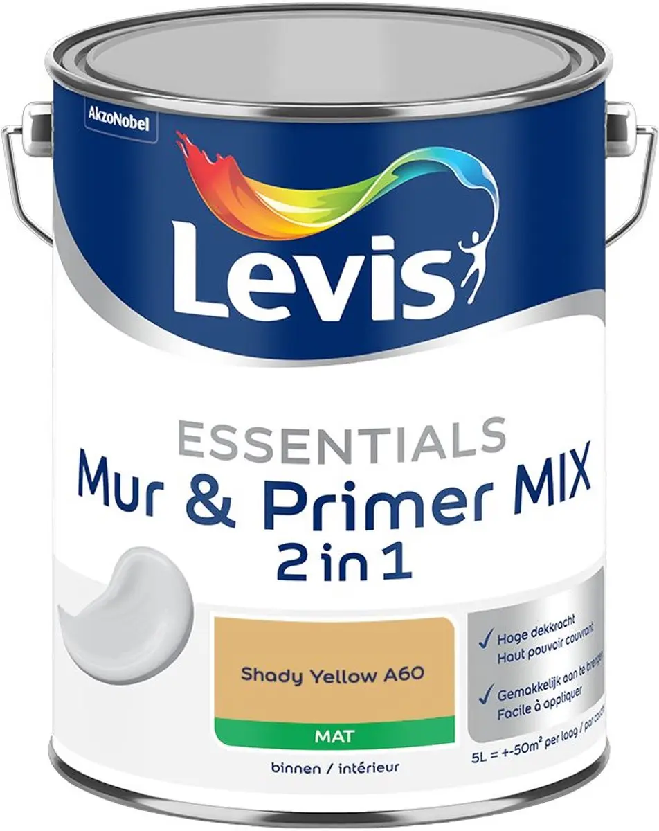 Levi's Essentials Mur & Primer Mix Shady Yellow A60 Mengverf 5L