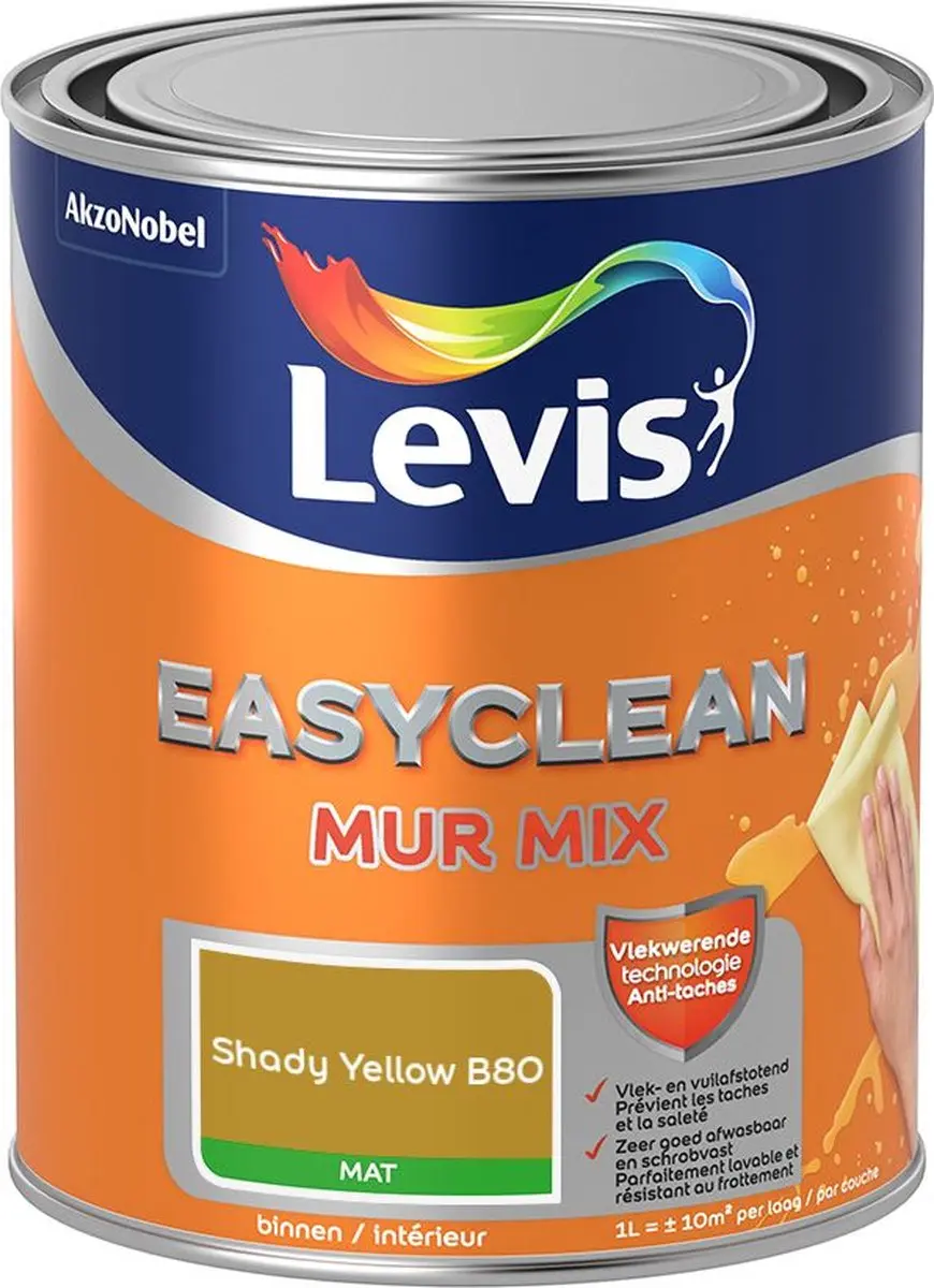 Levi's Easyclean Mur Mat Mix Shady Yellow B80 Mengverf 1L