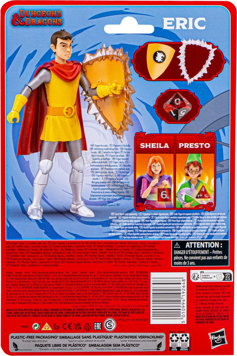 Hasbro Dungeons & Dragons Actiefiguur Dungeons & Dragons Eric 15 cm Multicolours