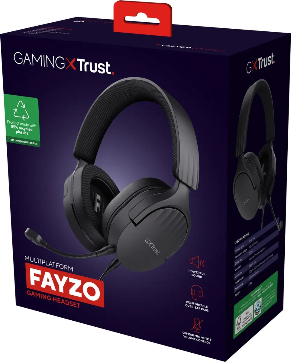 Trust GXT 489 Fayzo Gaming Headset - PS4/PS5 - 50mm Drivers - afbeelding 6 van 6