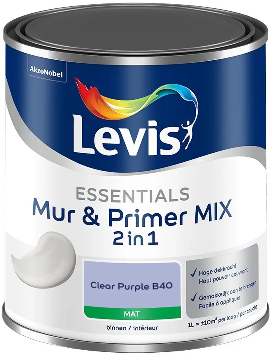 Levi's Essentials Mur & Primer Mix Clear Purple B40 Mengverf 1L