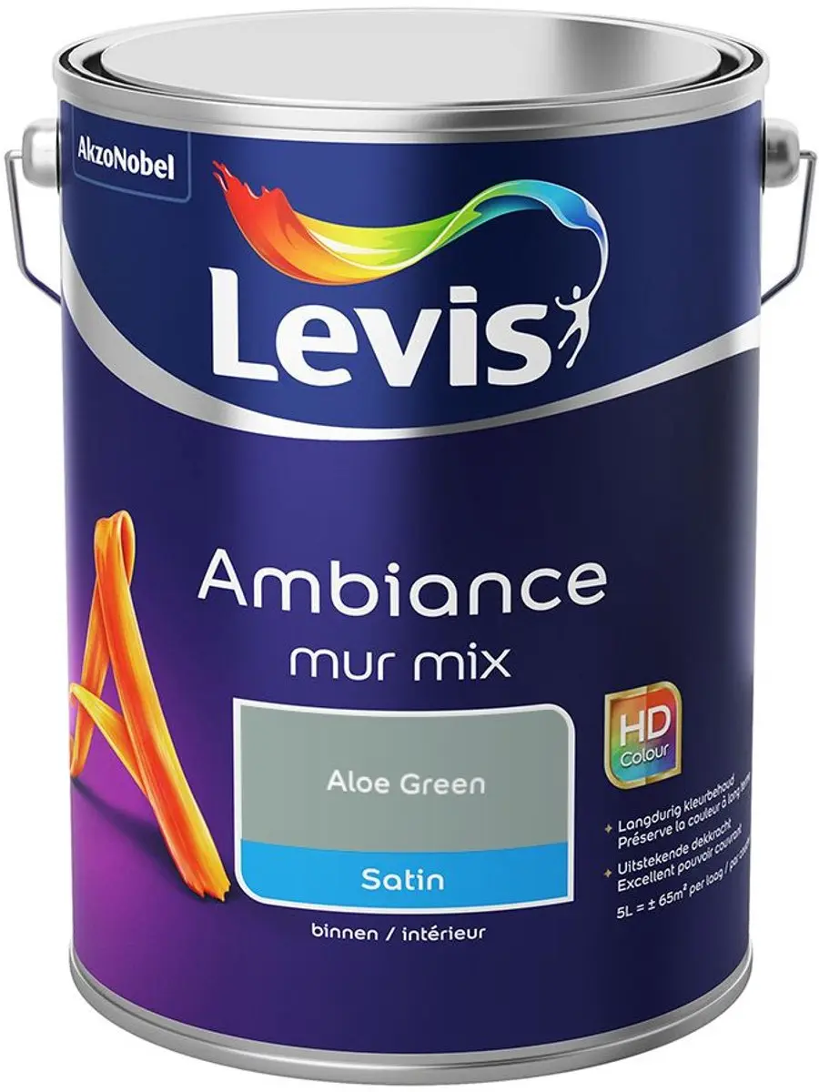 Levi's Ambiance Mur Satin Mix Aloe Green Mengverf 5L
