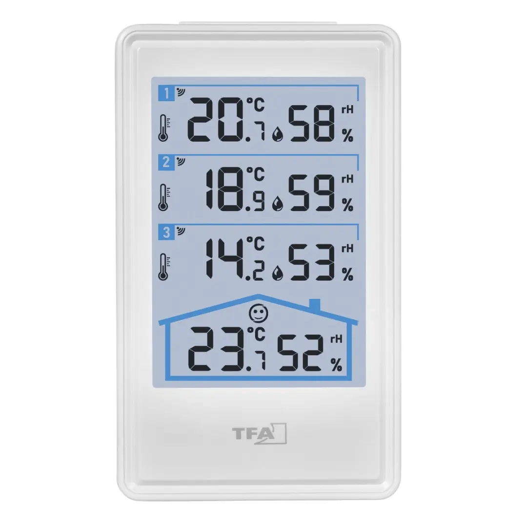 TFA Klima-Sense Weerstation - 3 Sensoren Wit