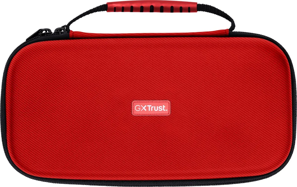 Trust GXT 1248 – Beschermhoes voor Nintendo Switch – Switch case – Hard case – Extra opbergruimte voor 4 Joy-Cons, 10 spellen en kabels - Blauw/Rood