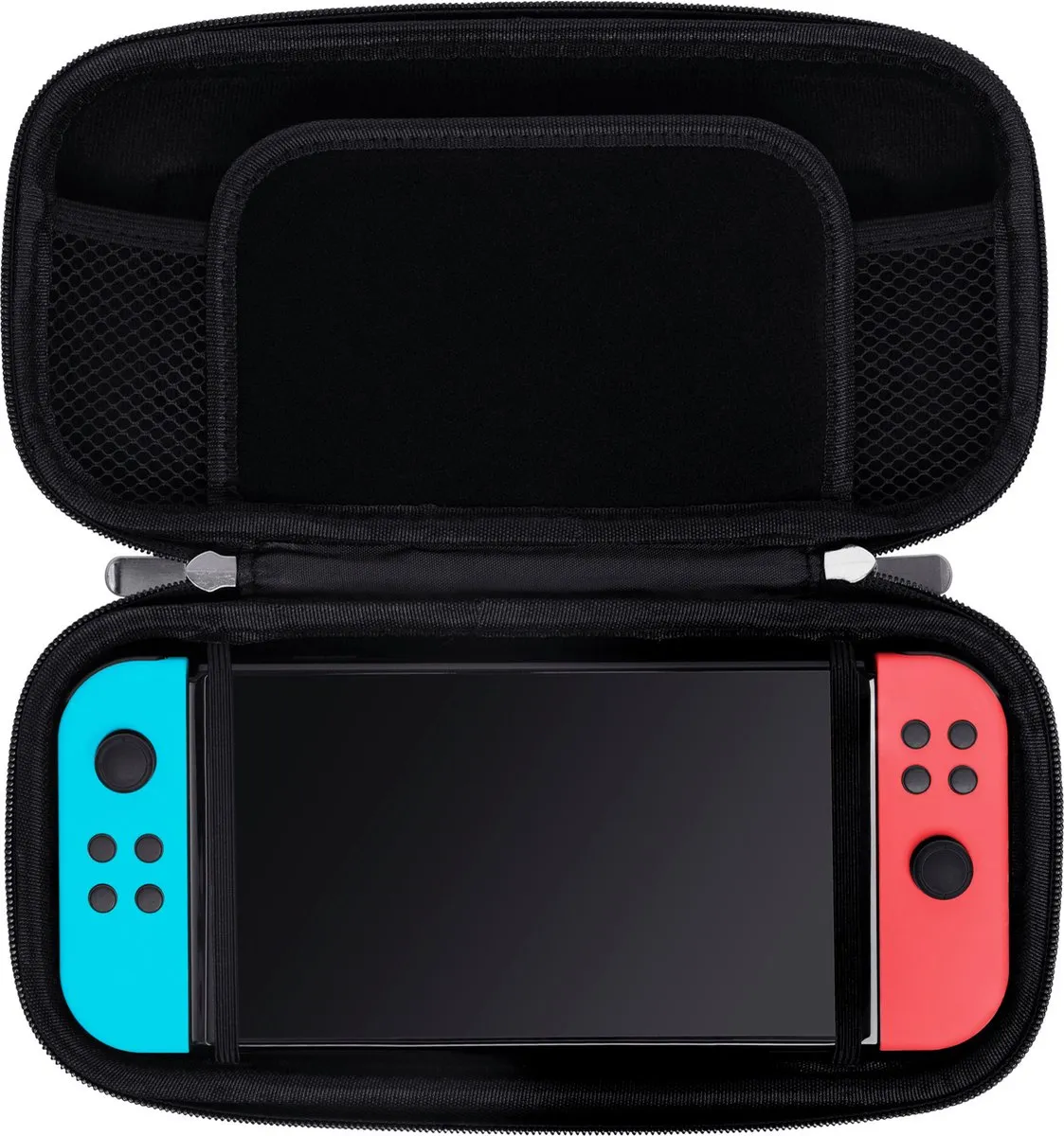 Trust GXT 1248 – Beschermhoes voor Nintendo Switch – Switch case – Hard case – Extra opbergruimte voor 4 Joy-Cons, 10 spellen en kabels - Blauw/Rood